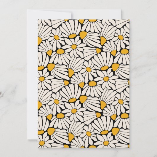 Retro Floral Save the Date bruiloft aankondiging (Achterkant)