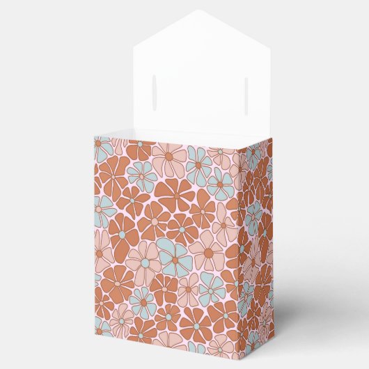 Retro Floral Seamless Pattern Bedankdoosjes (Geopend)