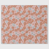 Retro Floral Seamless Pattern Cadeaupapier (Vlak)