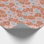 Retro Floral Seamless Pattern Cadeaupapier (Hoek)