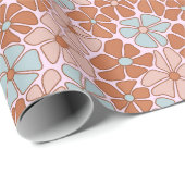 Retro Floral Seamless Pattern Cadeaupapier (Rol Hoek)