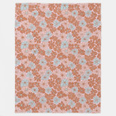 Retro Floral Seamless Pattern Fleece Deken (Voorkant)