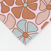 Retro Floral Seamless Pattern Fleece Deken (Hoek)