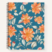 Retro Floral Seamless Pattern Notitieboek (Voorkant)