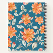 Retro Floral Seamless Pattern Notitieboek (Achterkant)