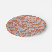 Retro Floral Seamless Pattern Papieren Bordje (Gekanteld)