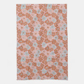 Retro Floral Seamless Pattern Theedoek (Verticaal)