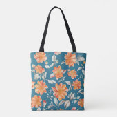 Retro Floral Seamless Pattern Tote Bag (Achterkant)