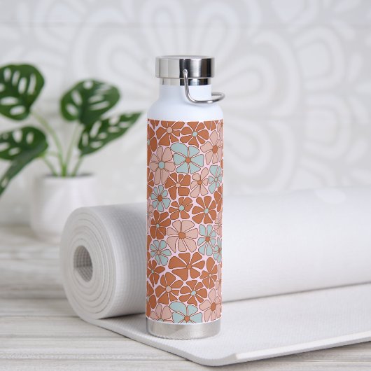 Retro Floral Seamless Pattern Waterfles (Yoga)