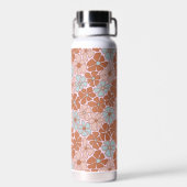 Retro Floral Seamless Pattern Waterfles (Achterkant)