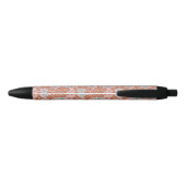 Retro Floral Seamless Pattern Zwarte Inkt Pen (Achterkant)