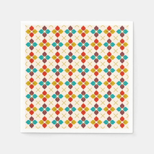 Retro Floral Servet (Voorkant)