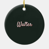 Retro Floral Sinaasappel Cat Keramisch Ornament (Achterkant)