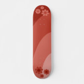 Retro Floral Sinaasappel Persoonlijk Skateboard (Voorkant)