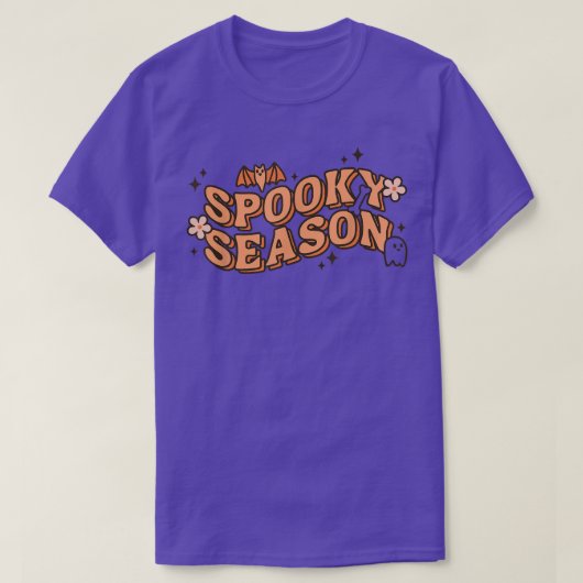 Retro Floral Spooky Season Spooky Vibes Women Hall T-shirt (Design voorkant)