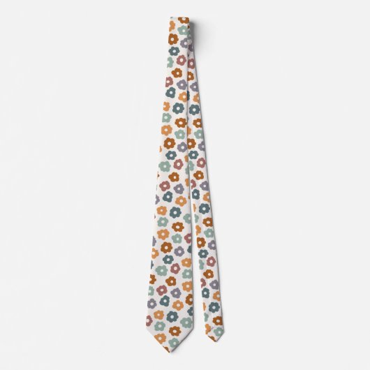 Retro Floral Spring Garden Stropdas (Voorkant)