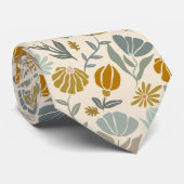 Retro Floral Spring Garden Stropdas (Opgerold)