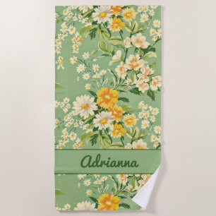 Retro Floral Strandlaken