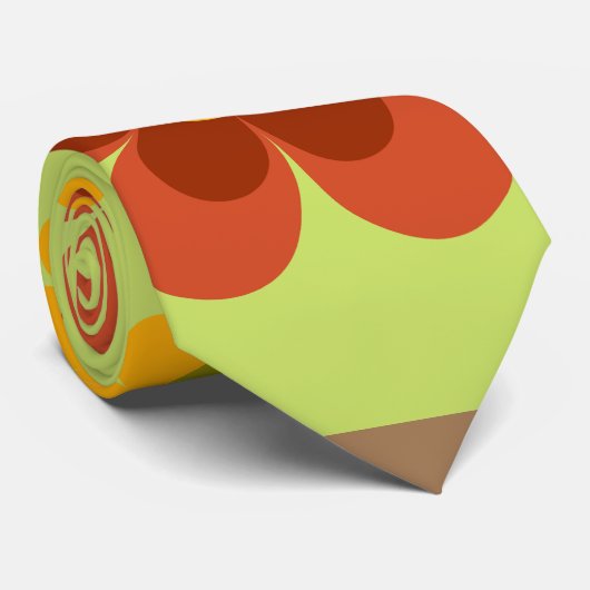 Retro Floral Stropdas (Opgerold)