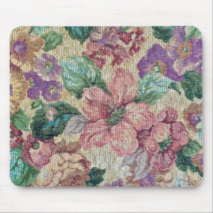 retro floral tapestry muismat