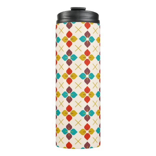 Retro Floral Thermosbeker (Voorkant)
