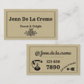  Retro Floral Thistle Visitekaartje (Voorkant / Achterkant)