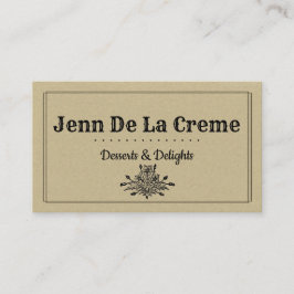  Retro Floral Thistle Visitekaartje