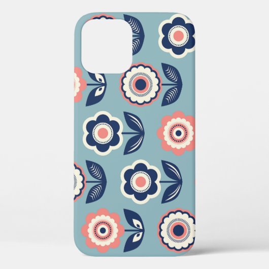 Retro Floral: Tijdloze patrooncharme Case-Mate iPhone Case (Achterkant)