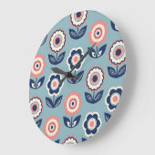 Retro Floral: Tijdloze patrooncharme Grote Klok (Hoek)
