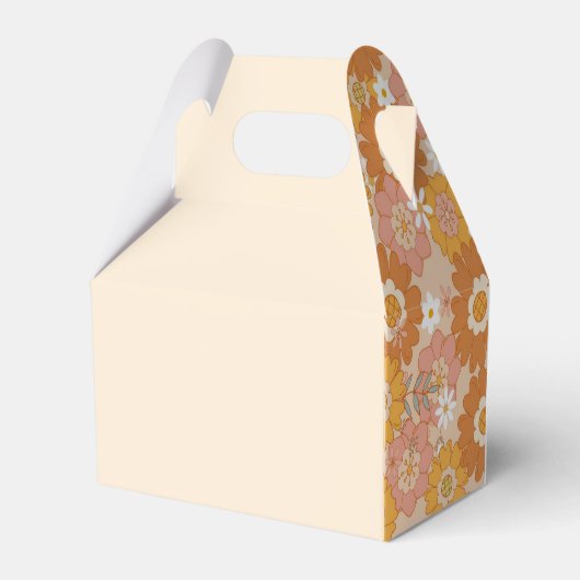 Retro floral vijf is een vibe verjaardagskist bedankdoosjes (Achterkant)