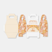 Retro floral vijf is een vibe verjaardagskist bedankdoosjes (Uitgevouwen)