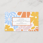 Retro Floral Visitekaartje (Achterkant)