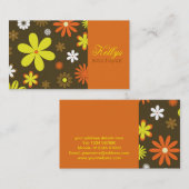 Retro Floral Visitekaartje (Voorkant / Achterkant)