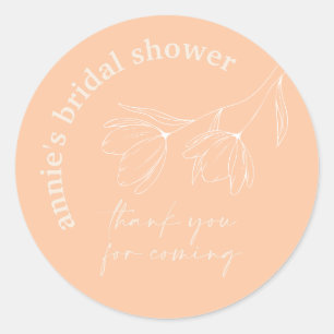 Retro Floral Vrijgezellenfeest Favor Seal Sticker