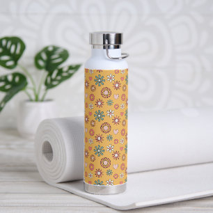 Retro Floral Waterfles