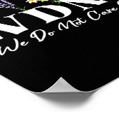 Retro Floral Wdnc We Do Not Care Club  Poster (Hoek)