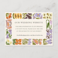 Retro Floral website | RSVP QR-code
