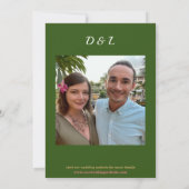 Retro Floral Wedding Uitnodiging (Achterkant)