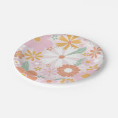 Retro Floral Wild Flower verjaardagspapier Bord (Gekanteld)