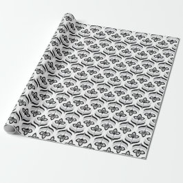 Retro Floral wrapping Paper Cadeaupapier