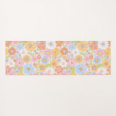 Retro Floral Yogamat (Achterkant (horizontaal))