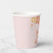 Retro Floral Young Wild Driedaagse Cups Papieren Bekers (Rechts)