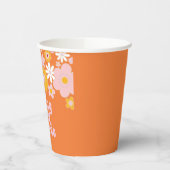 Retro Floral Young Wild Driedaagse Cups Papieren Bekers (Links)