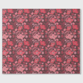 Retro florale cadeaupapier (Vlak)