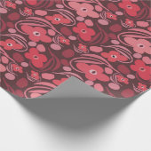 Retro florale cadeaupapier (Hoek)