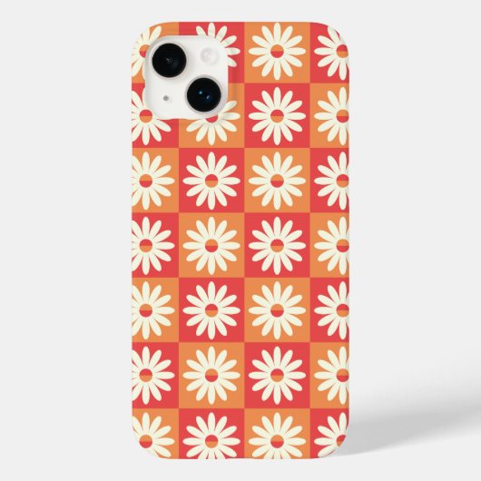 Retro florale fusie Case-Mate iPhone case (Achterkant)
