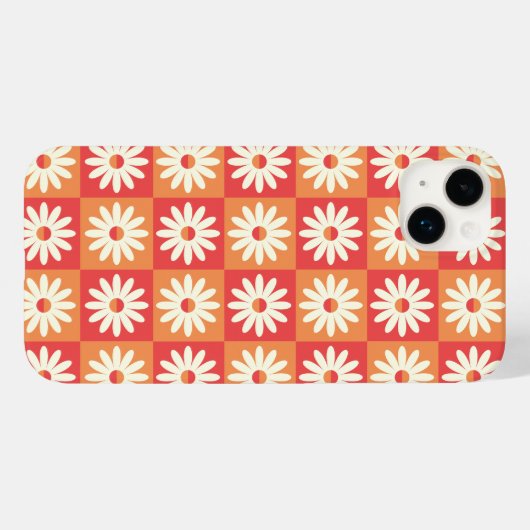 Retro florale fusie Case-Mate iPhone case (Achterkant (horizontaal))