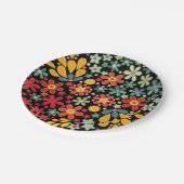 Retro. Florale motieven 2 Papieren Bordje (Gekanteld)
