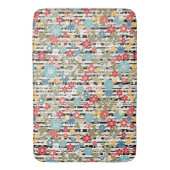 Retro, florale retro badmat (Voorkant Verticaal)