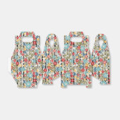 Retro, florale retro bedankdoosjes (Uitgevouwen)